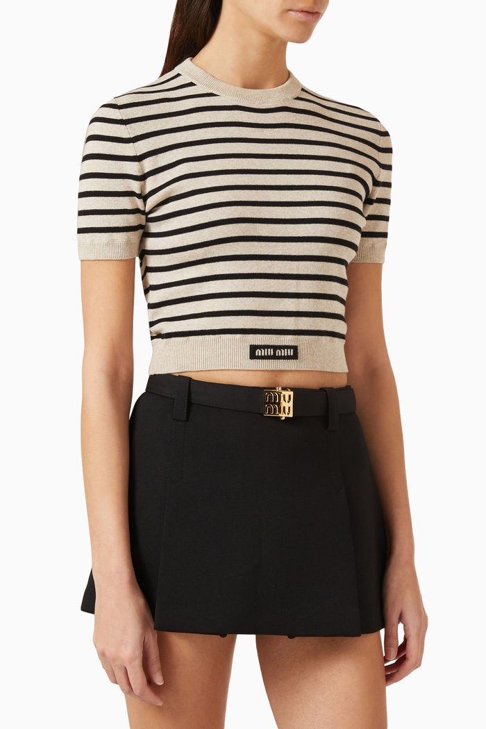 

Striped T-shirt in Cotton-knit, Multicolour