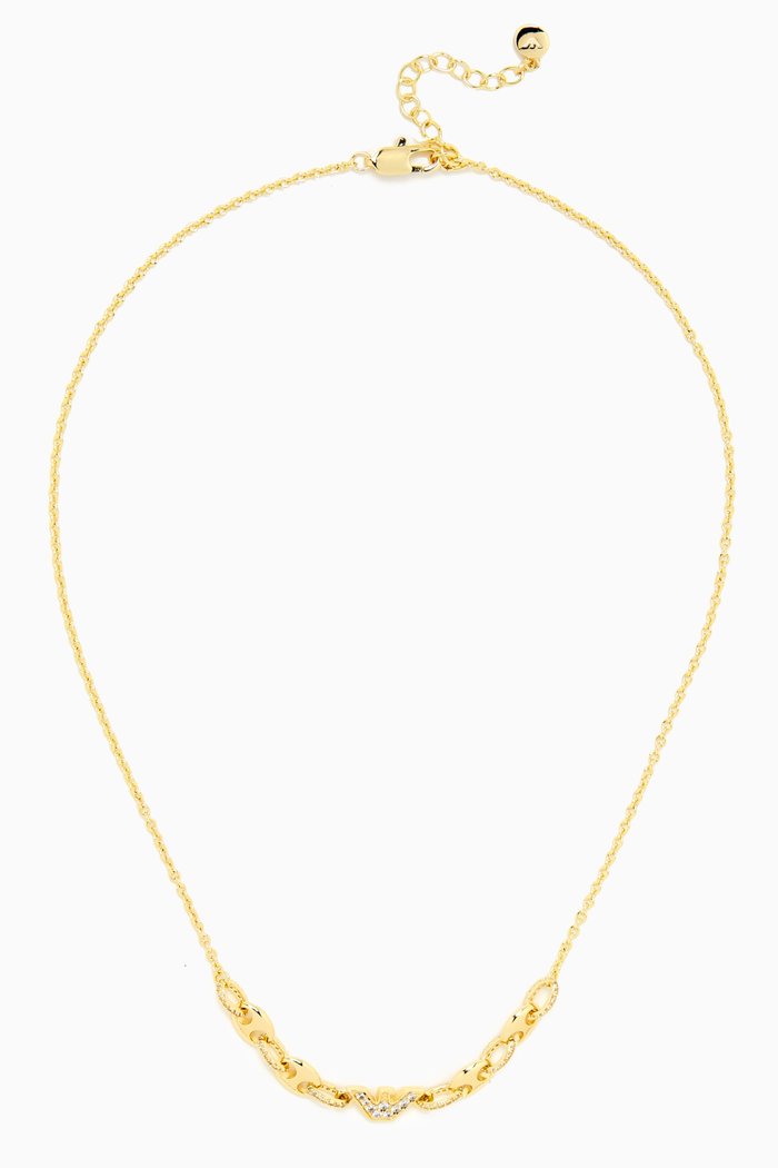 

Sentimental Logo Necklace in Brass, Gold