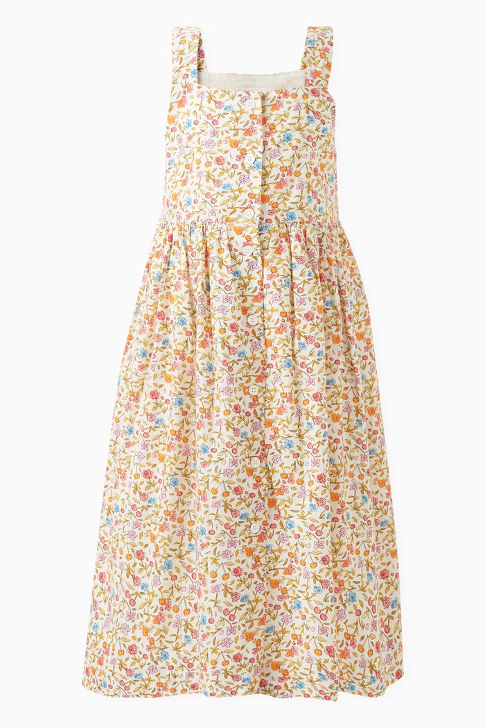 

Laly Floral Print Dress in Cotton, Multicolour