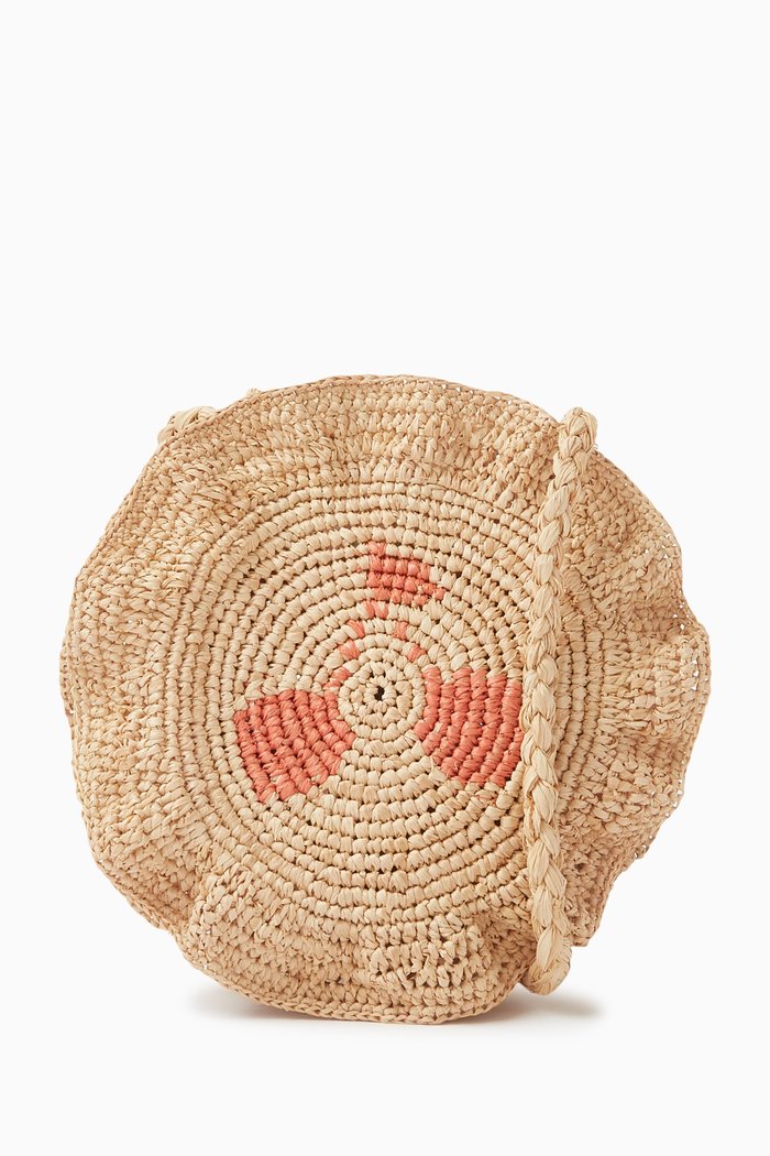 

Fina Shoulder Bag in Raffia, Neutral