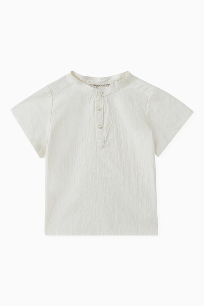 

Collared Short-sleeve Shirt, White