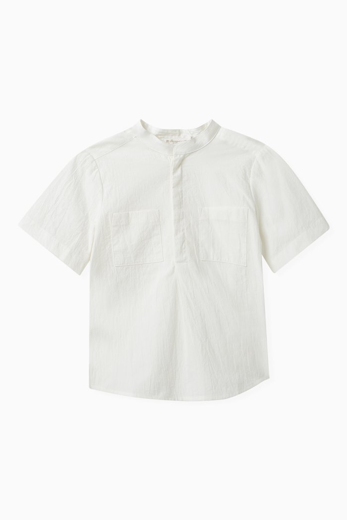 

Collared Short-sleeve Shirt, White