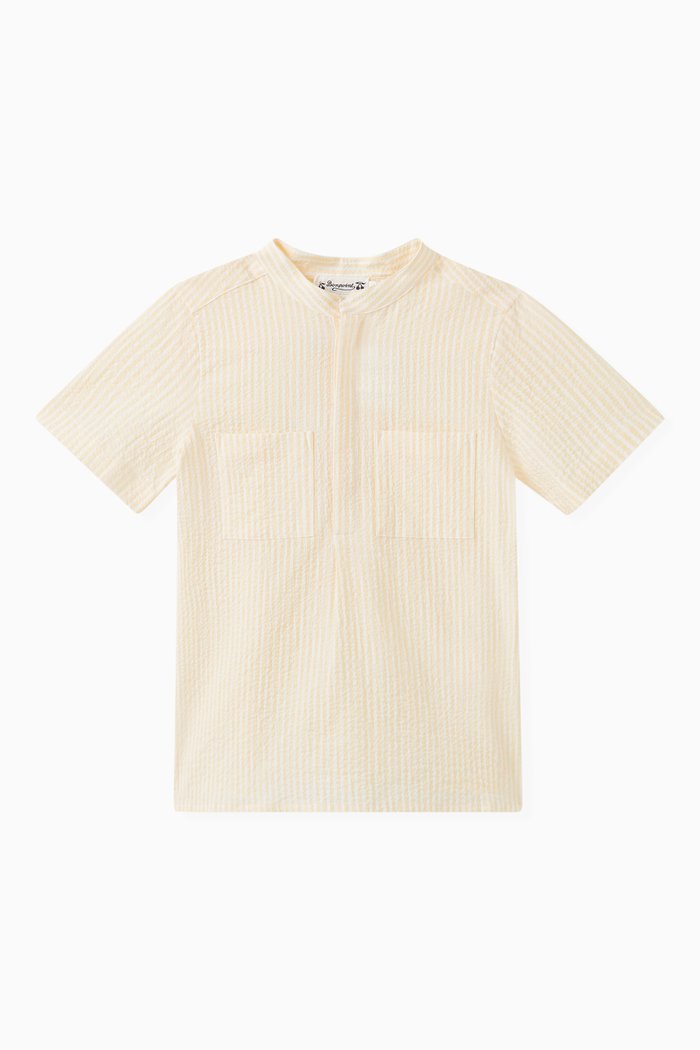 

Stripes Shirt in Organic Cotton, Yellow