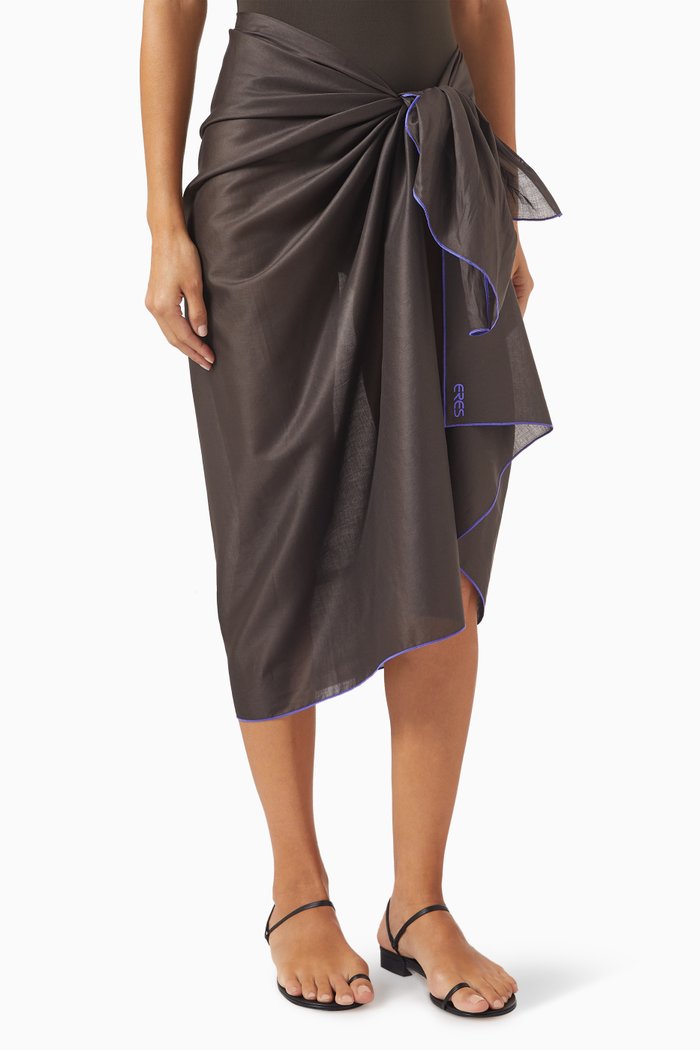 

Cabine Sarong in Cotton-voile, Grey