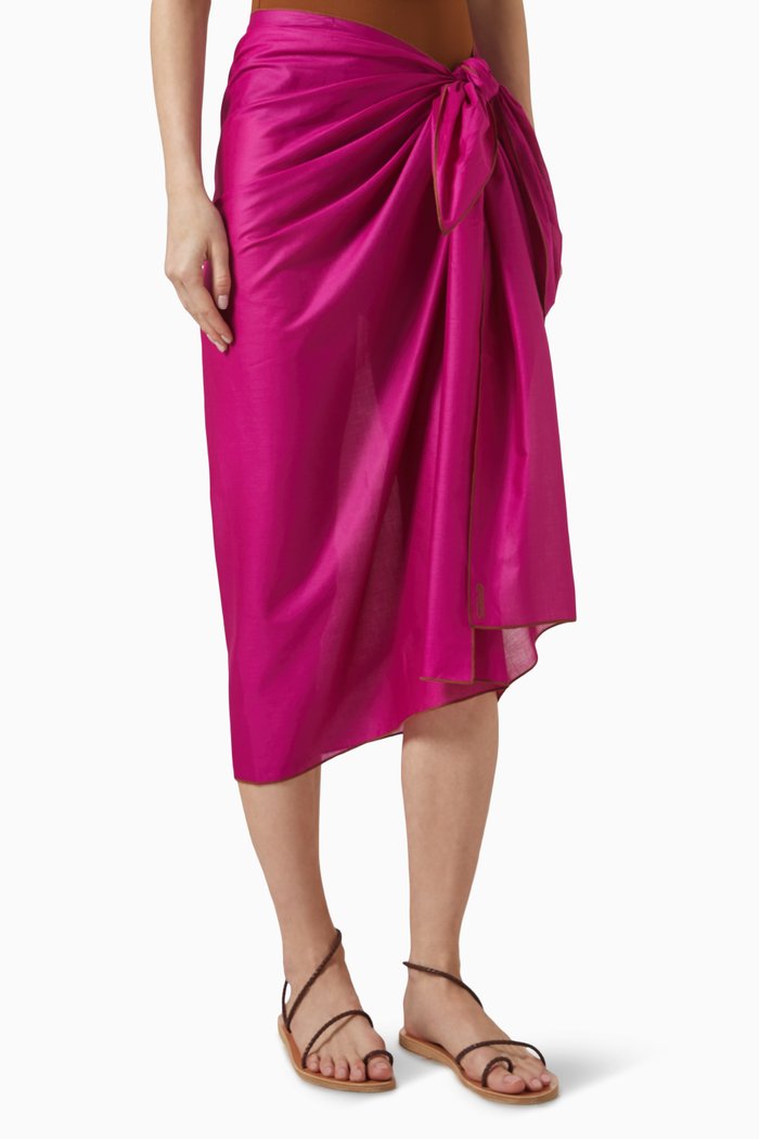 

Cabine Sarong in Cotton-voile, Pink