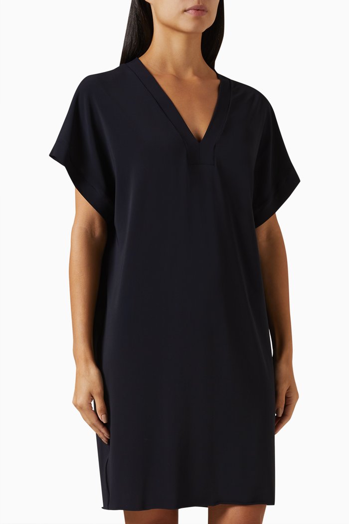 

Tali Tunic Mini Dress in Jersey, Black