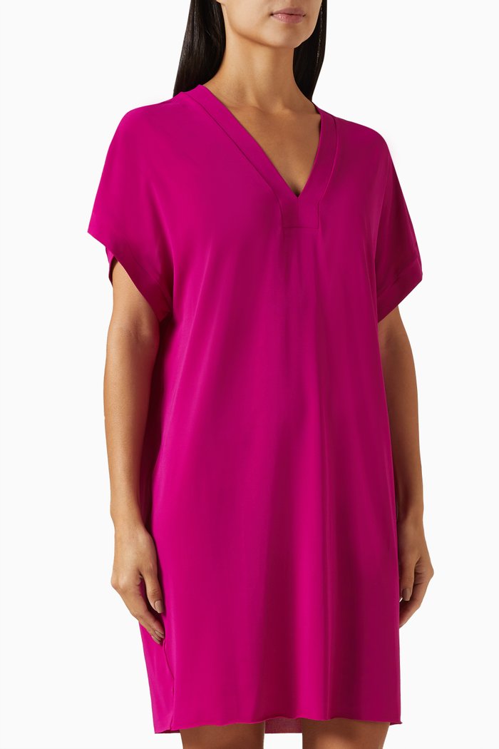 

Tali Tunic Mini Dress in Jersey, Pink