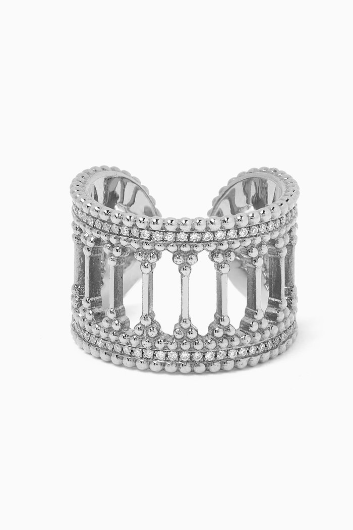 

Baalbeck Embrace Diamond Ring in 18kt White Gold, Silver