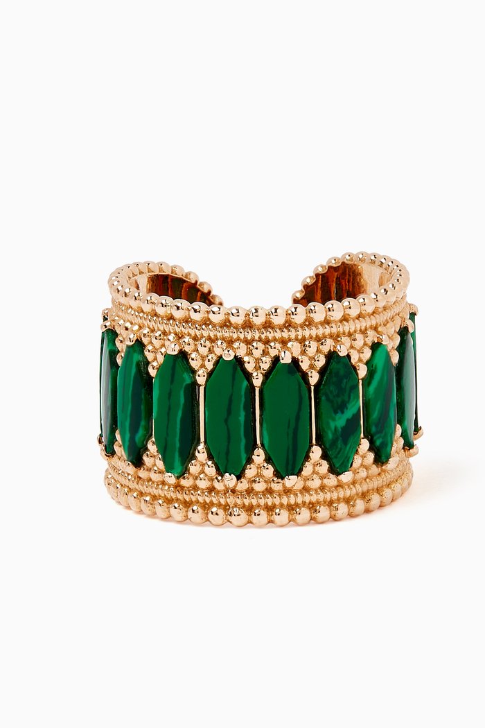 

Baalbeck In Color Malachite Ring in 18kt Rose Gold, Green