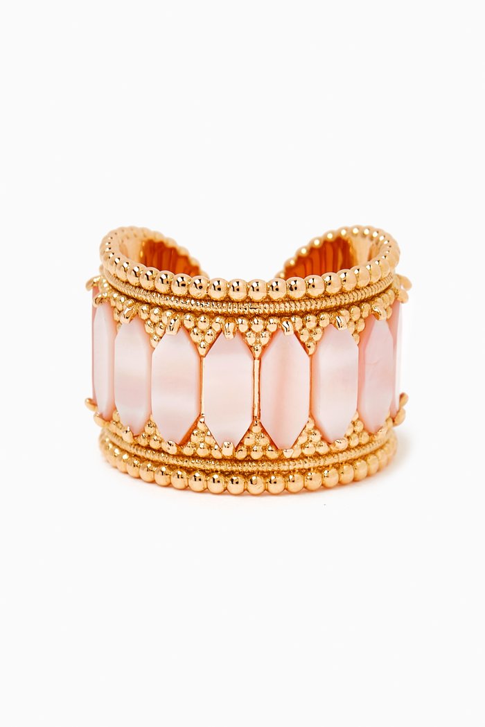 

Baalbeck In Color Pink Mother of Pearl Ring in 18kt Rose Gold