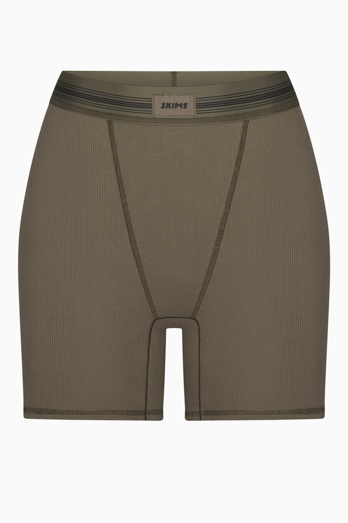 

Rib Boxer Briefs in Cotton, Green