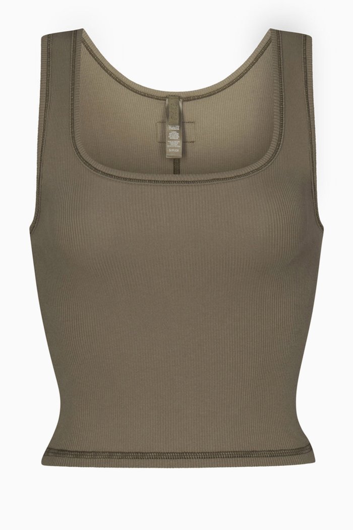 

Tank Top in Cotton-rib, Green