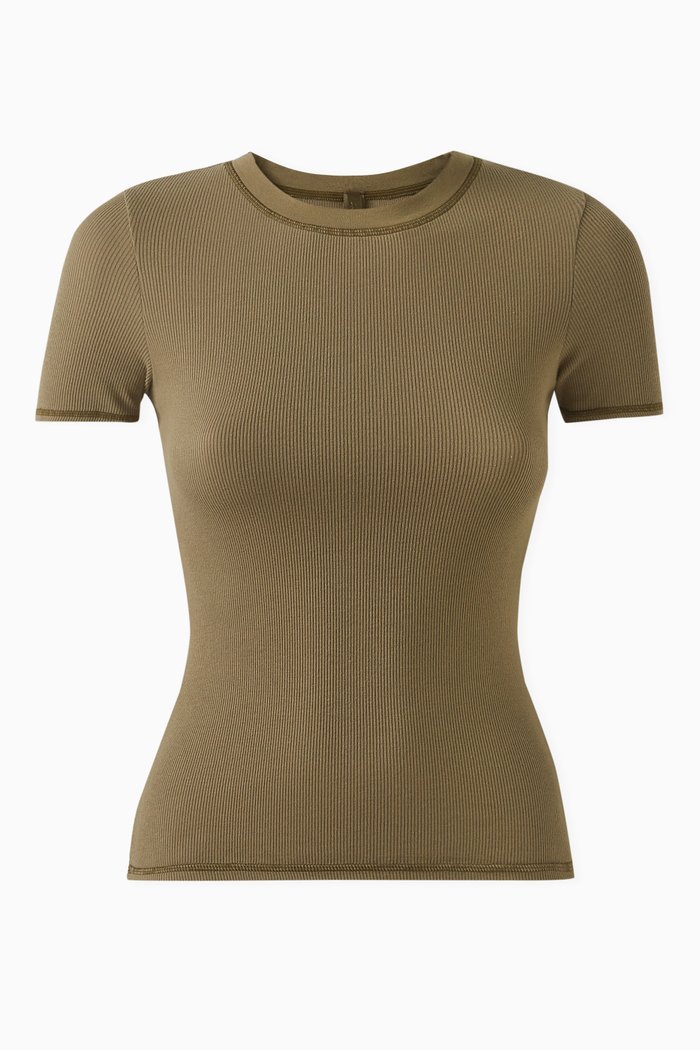 

Cotton Rib T-shirt, Green