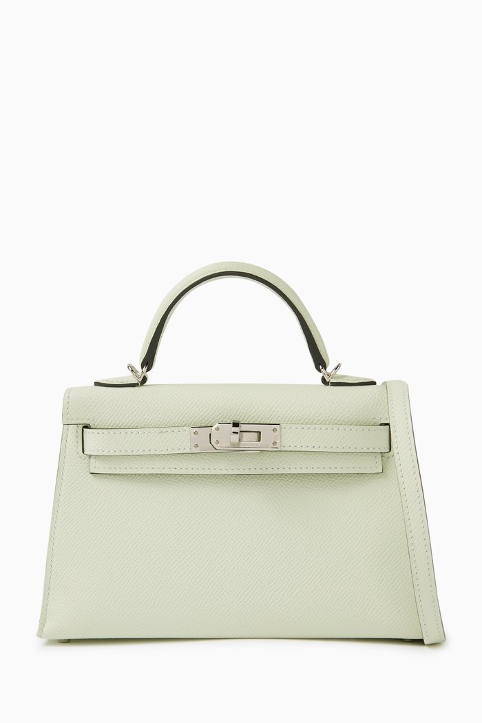 

Unused Kelly 20 Bag in Epsom Leather & Palladium Hardware, Green