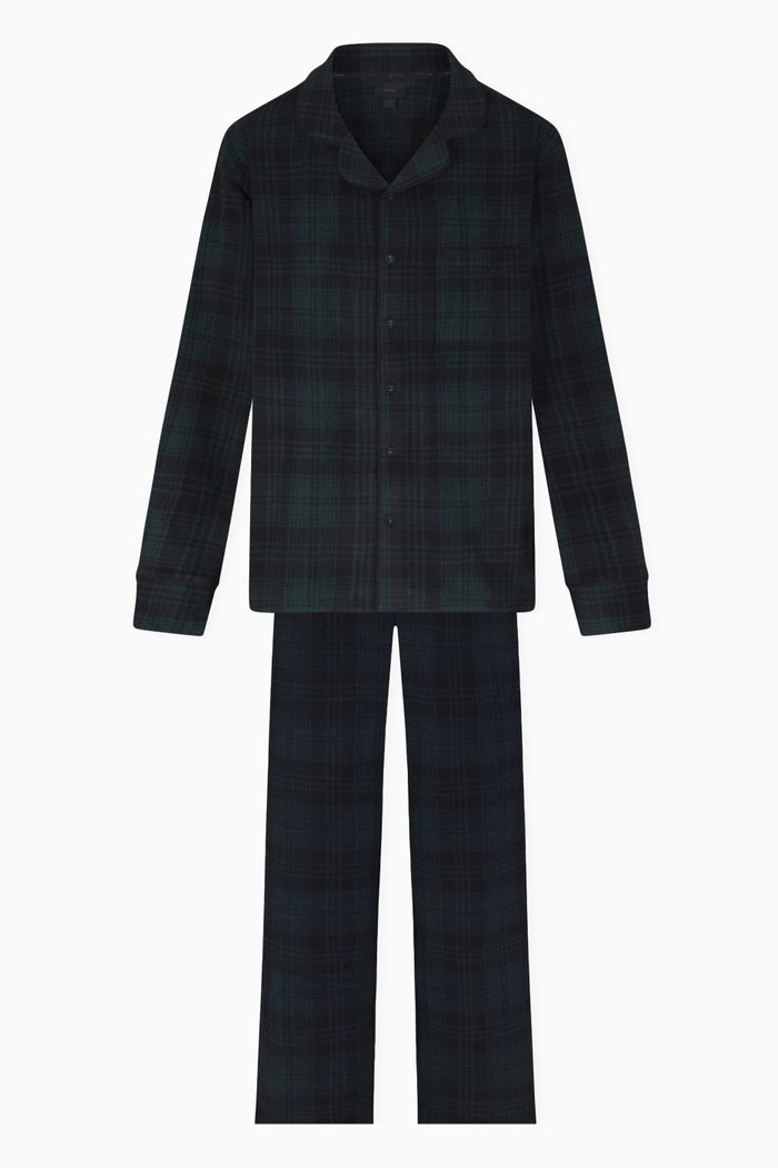 

Fleece Plaid Sleep Set, Grey