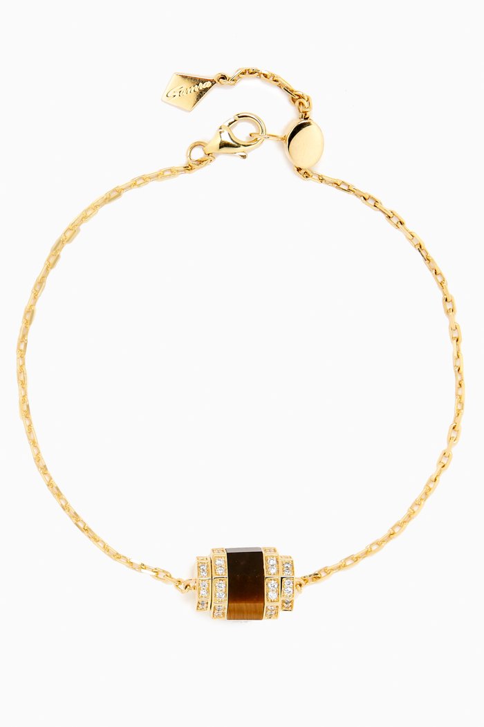 

Azm Diamond & Tiger Eye Bracelet in 18kt Gold, Yellow