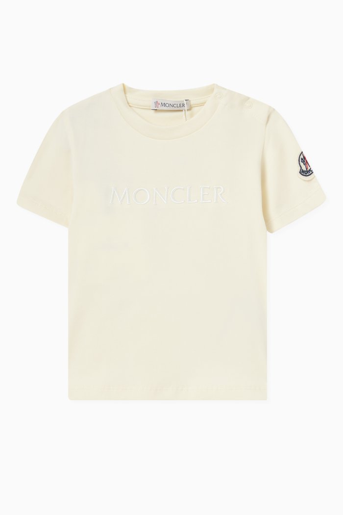 

Embroidered Logo T-shirt in Cotton Jersey, Yellow
