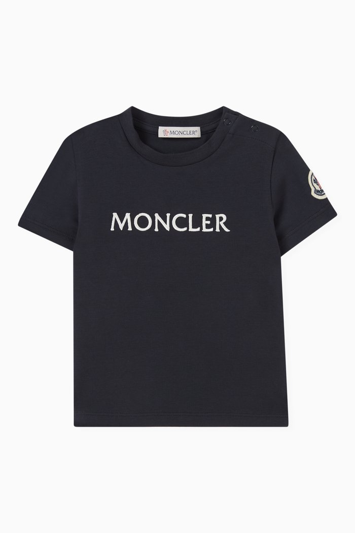 

Embroidered Logo T-shirt in Cotton Jersey, Blue