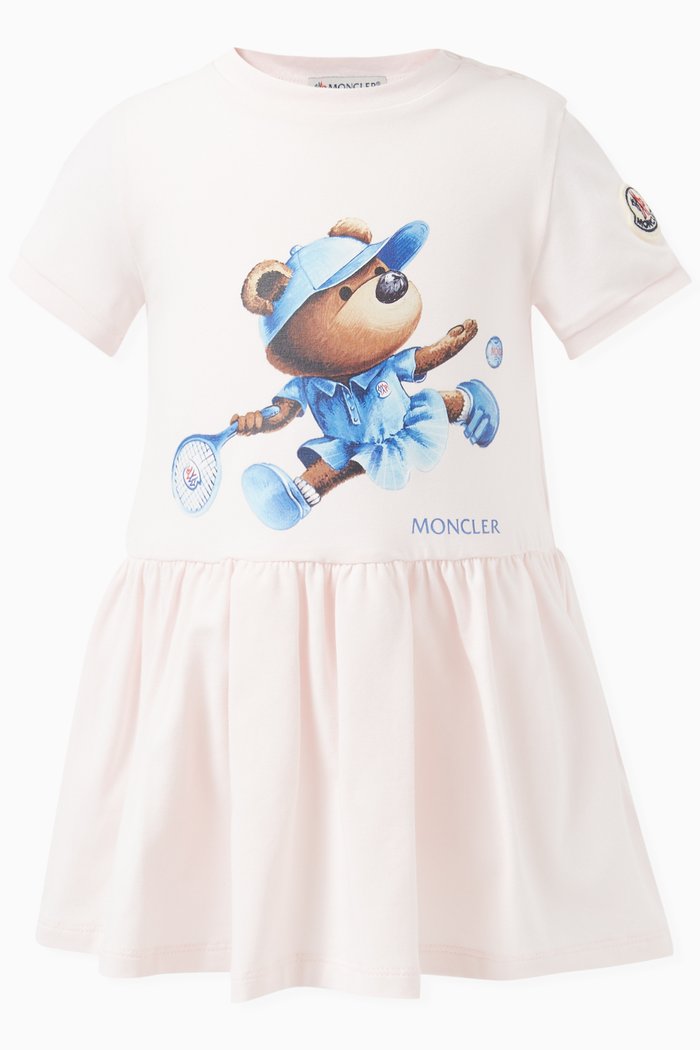 

Tennis Motif T-shirt Dress in Stretch Jersey, Pink