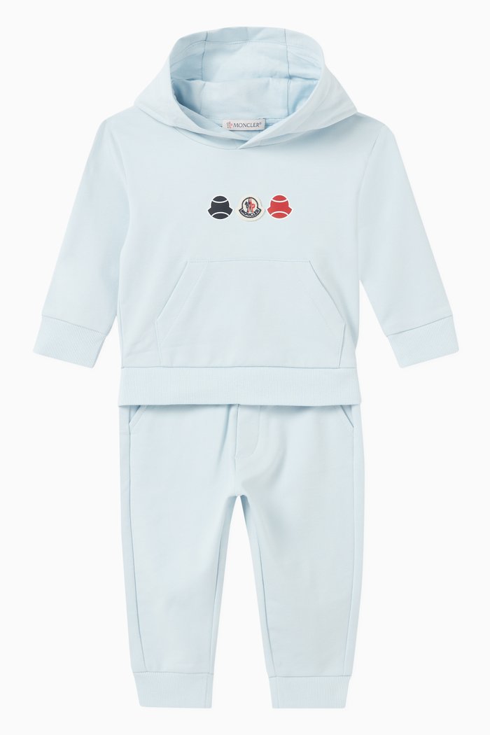 

Tennis Logo Sweatsuit in Cotton Jersey, Blue