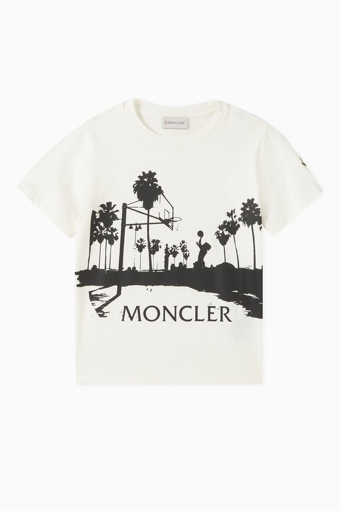 

Basketball Logo T-shirt in Cotton, White