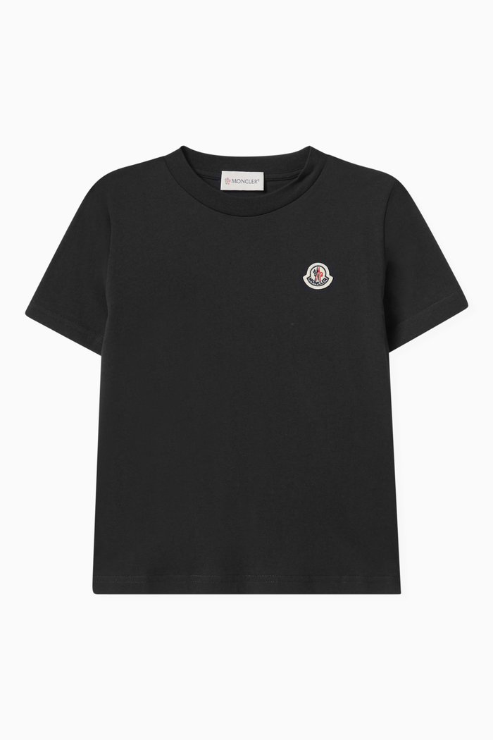 

Logo Patch T-shirt in Cotton Jersey, Black