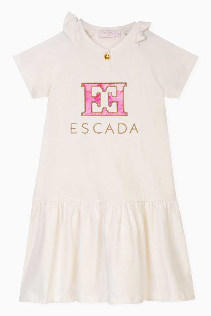 

Logo-print Dress, White