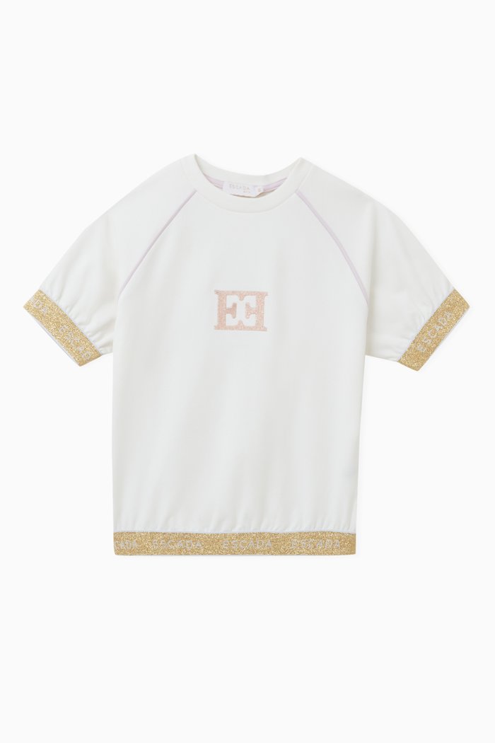 

Glitter-detail Logo T-shirt, White