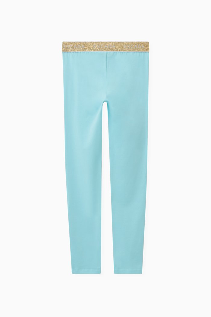 

Glitter Logo Leggings in Cotton, Blue