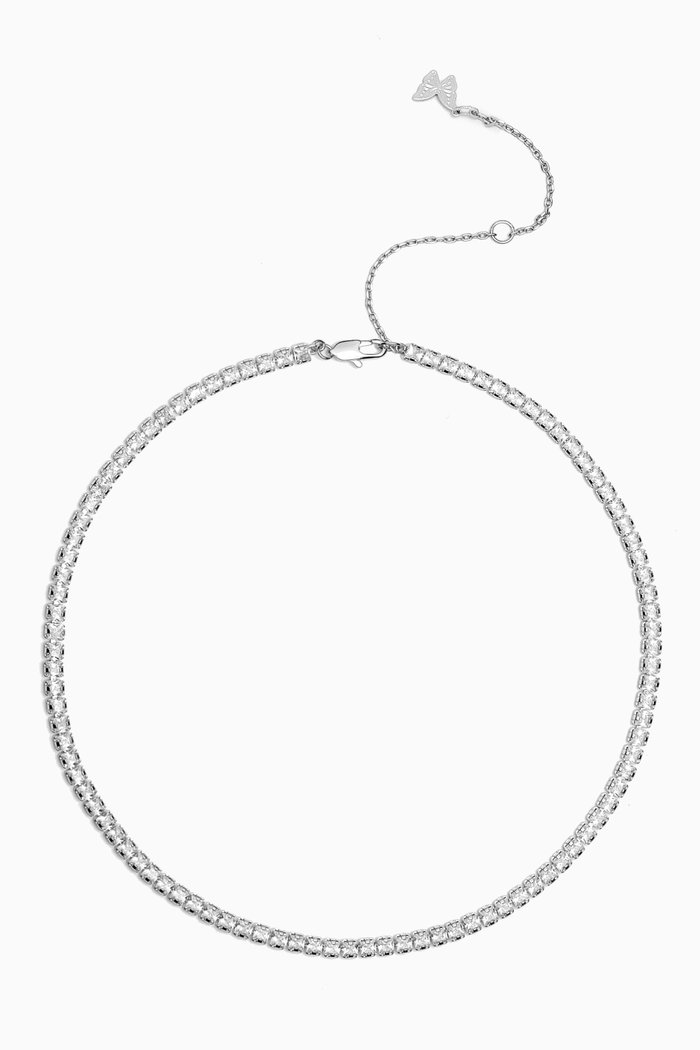 

Thin Tennis Choker in Sterling Silver