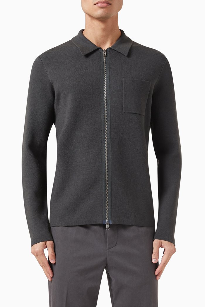 

Guna X Zip Cardigan in Viscose-blend, Black