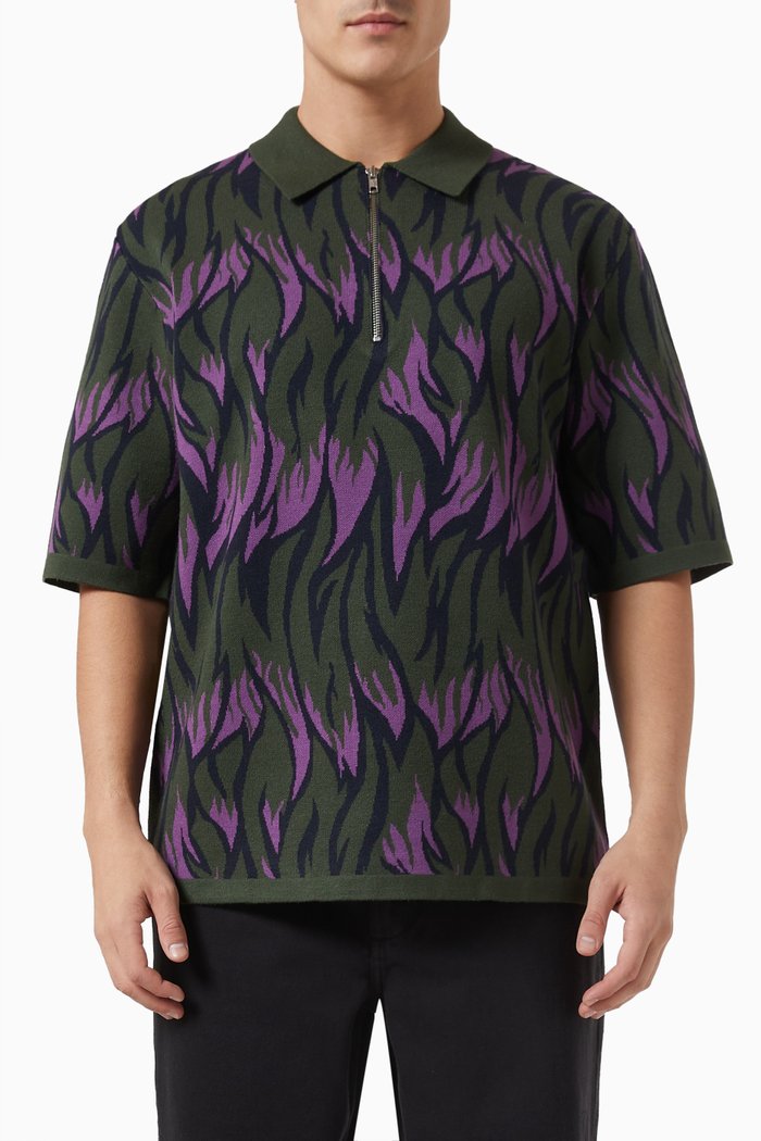 

Garam Polo Shirt in Viscose Knit, Multicolour