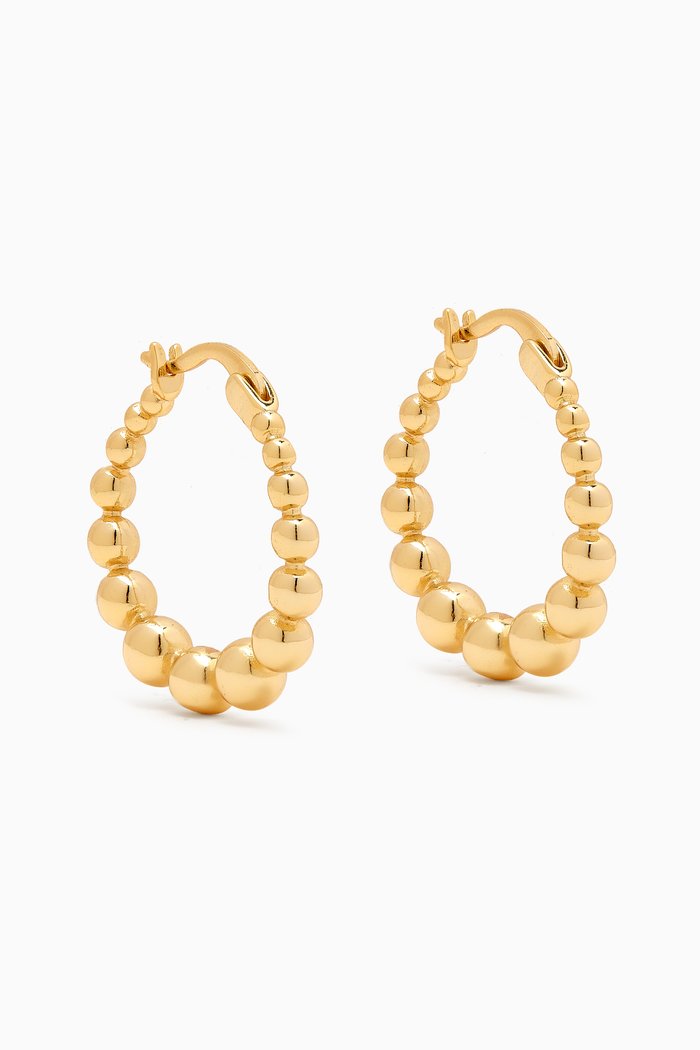 

Graduated Hoop Earrings in 14kt Gold-plated Brass, Yellow