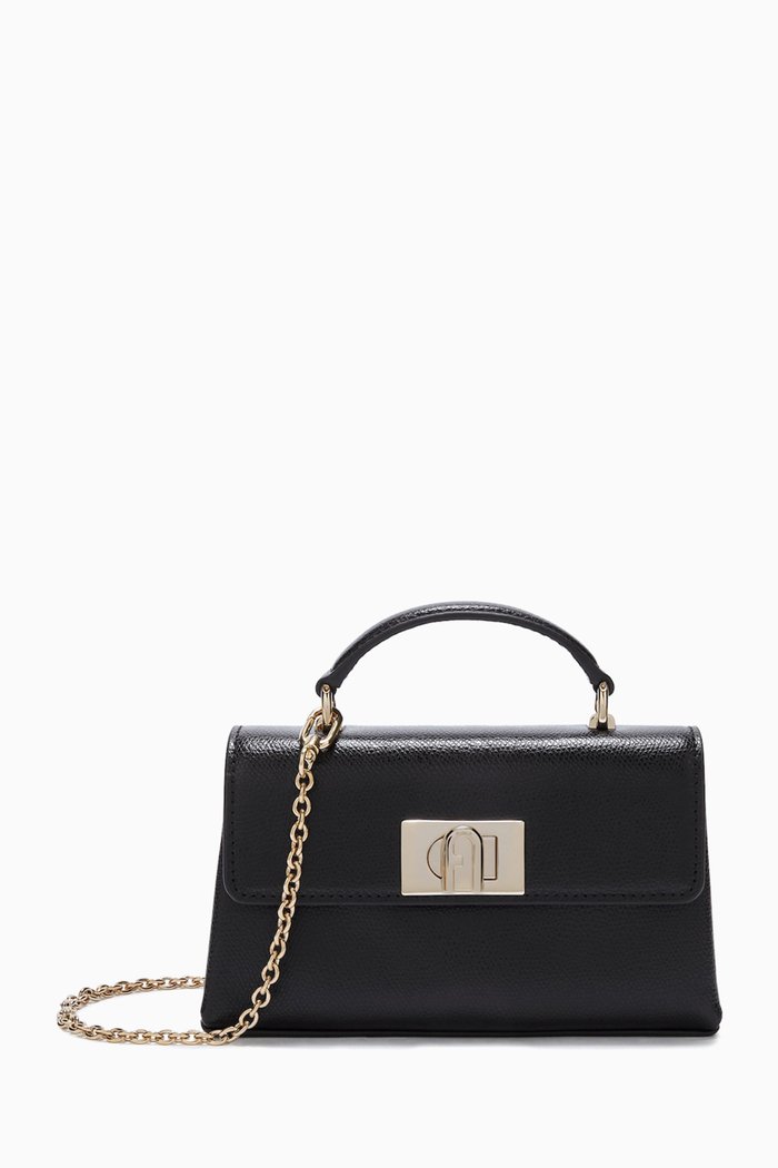 

Furla 1927 Mini Crossbody Bag in Leather, Black