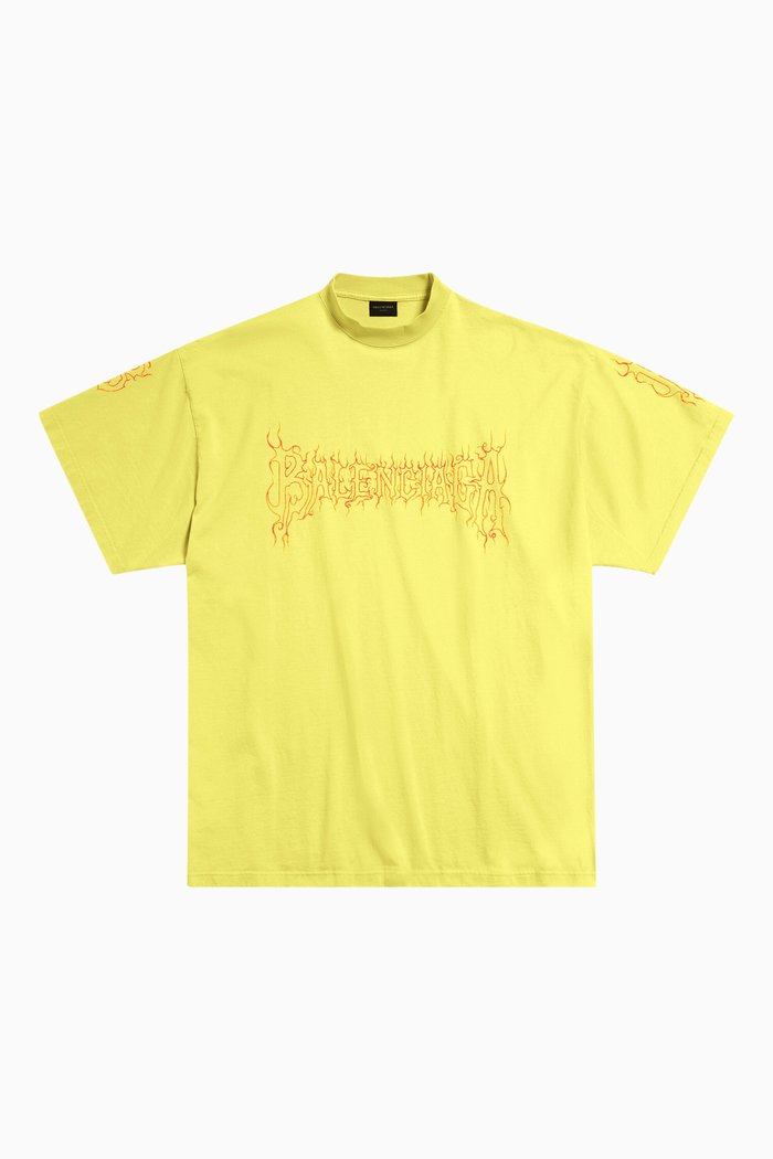 

Unisex Darkwave Oversized T-shirt in Vintage-jersey, Yellow