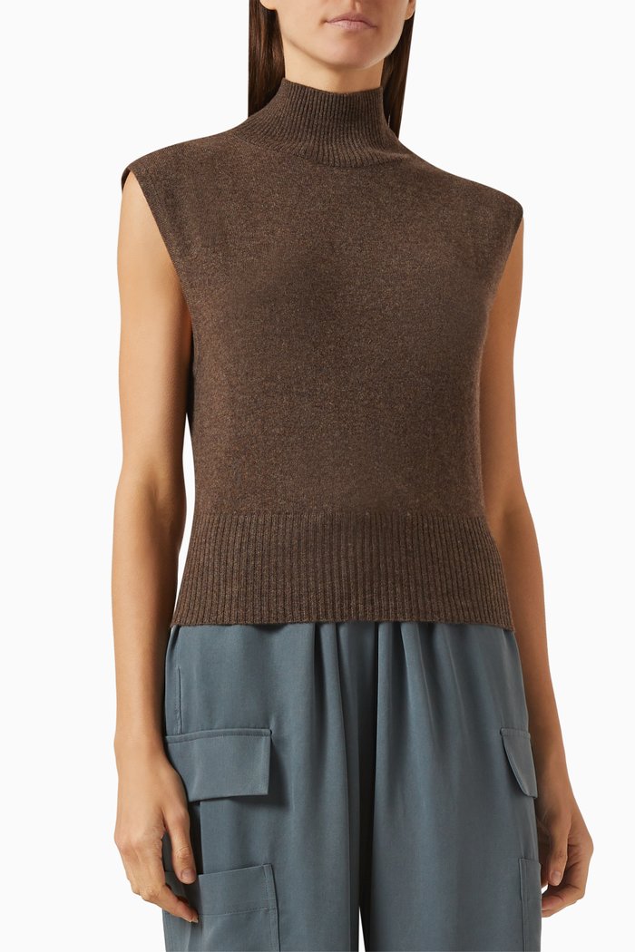 

Arco Turtleneck Sweater in Cashmere, Brown