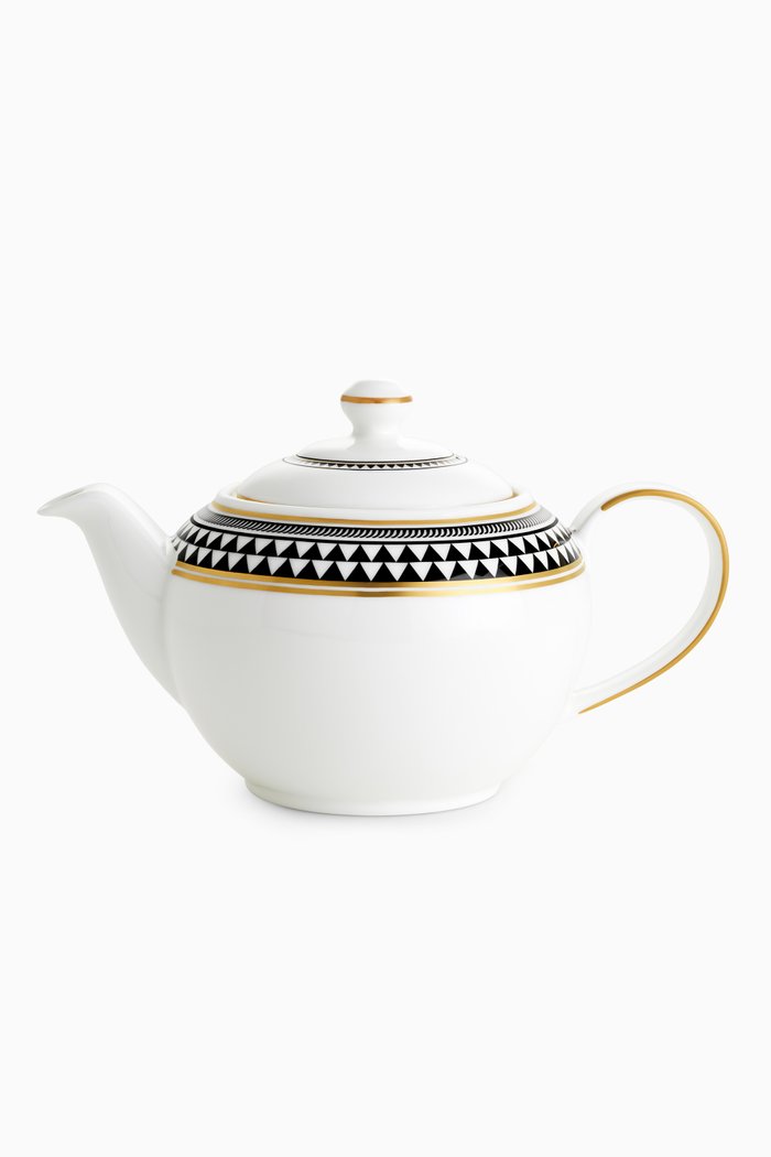 

Mosaiques De Baalbek Teapot in Fine Bone China, 1L, White