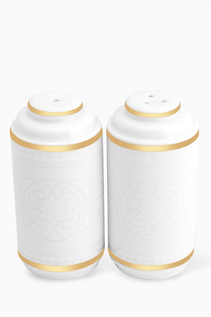 

Opera White Salt and Pepper Set in Fine Bone China