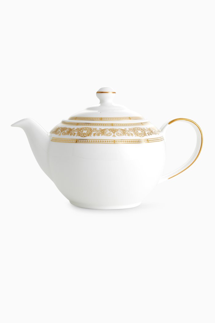 

Mosaiques De Baalbek Teapot in Fine Bone China, 1L, Gold