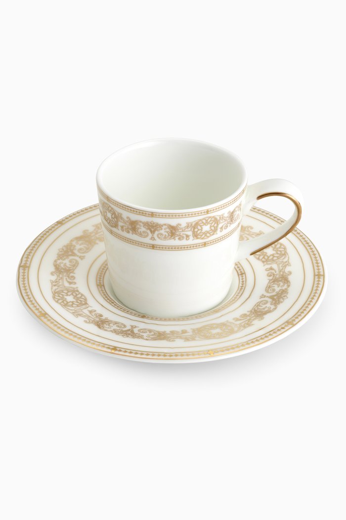 

Opera Gold Espresso Cup & Saucer in Fine Bone China