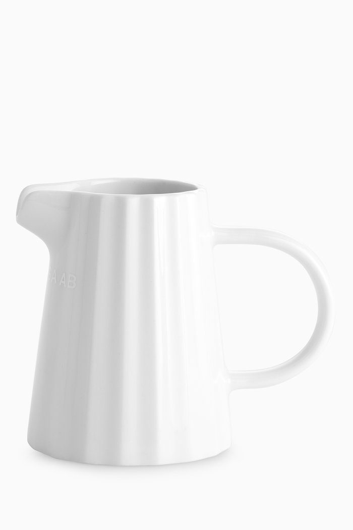 

Ridged Creamer in Fine Bone China, White