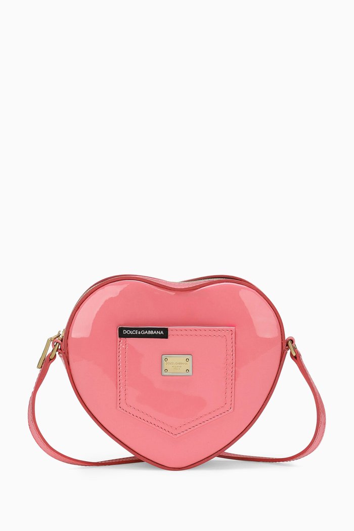 

DG Girlie Heart Bag in Patent Leather, Pink