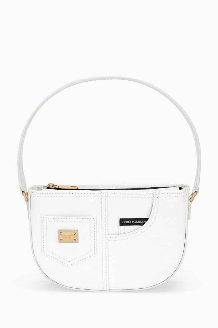 

DG Girlie Shoulder Bag in Patent-leather, White