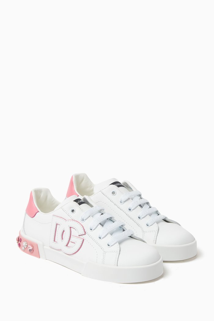 

DG Portofino Sneakers in Calfskin, White