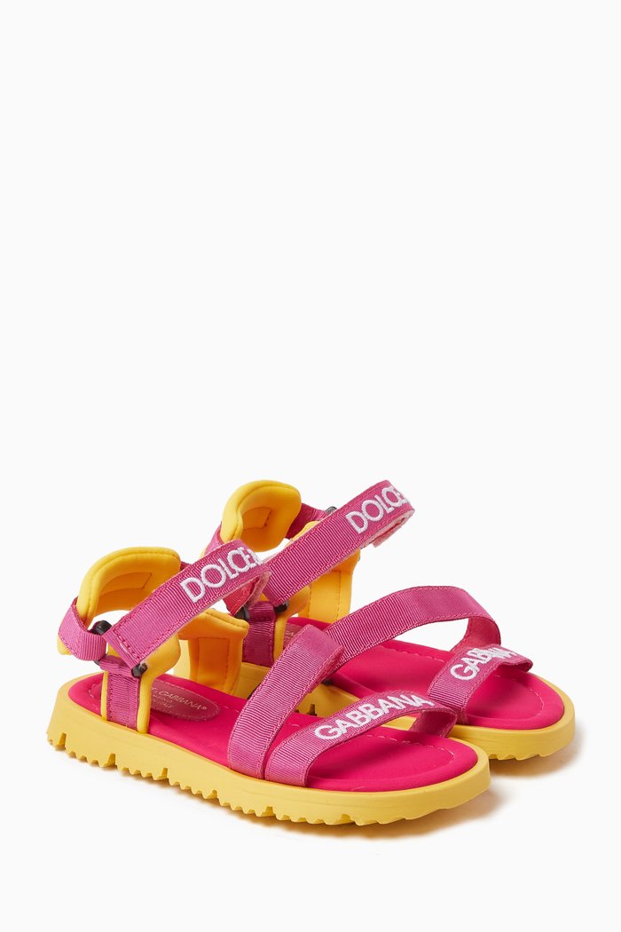 

Logo-embroidered Sandals in Grosgrain, Multicolour