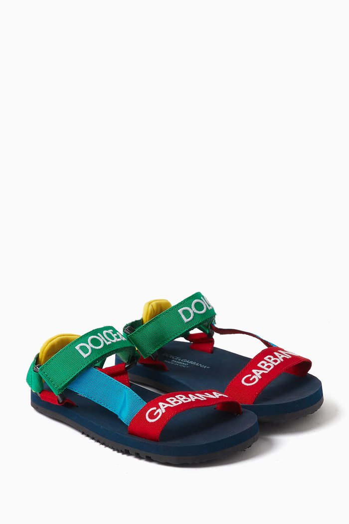 

Logo Sandals in Grosgrain, Multicolour