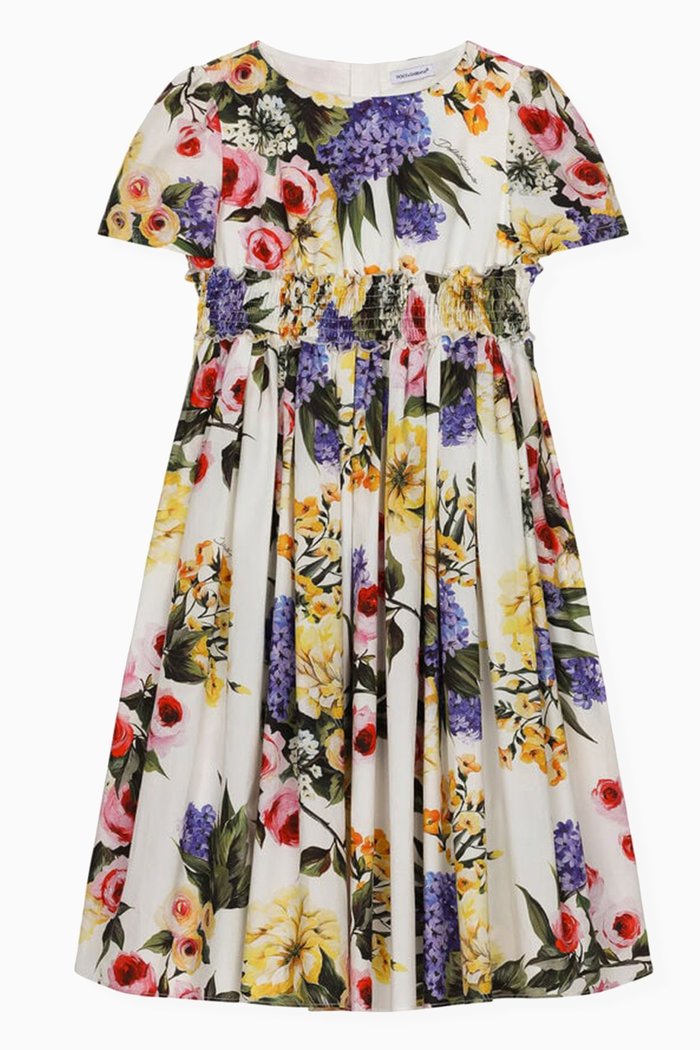 

Garden-print Maxi Dress in Cotton-poplin, Multicolour