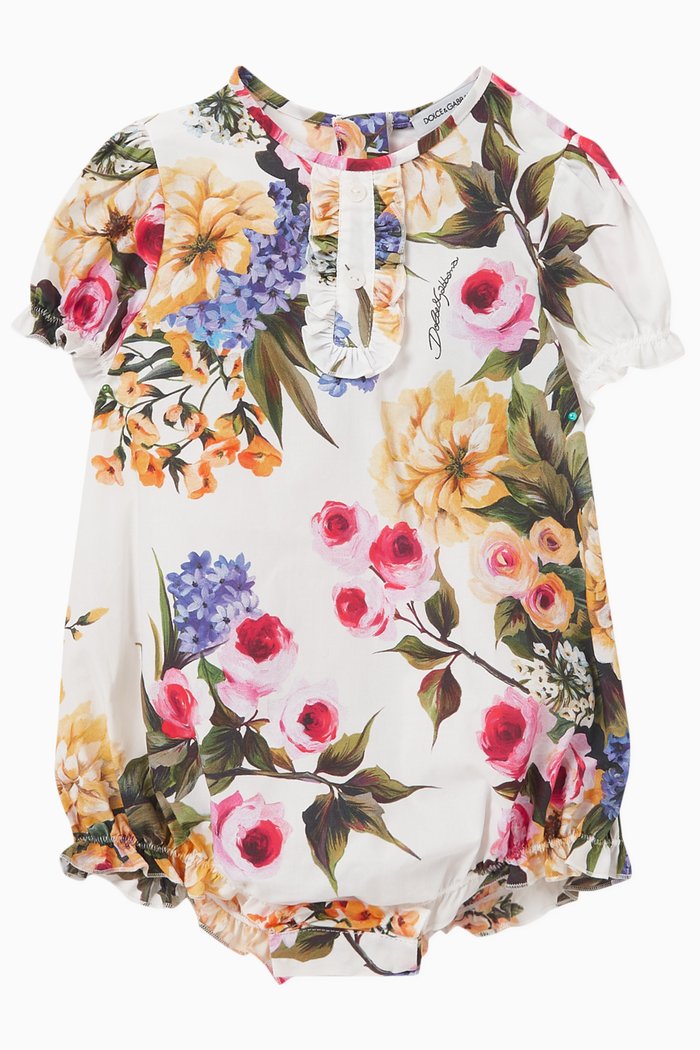 

Garden-print Romper in Cotton, Multicolour