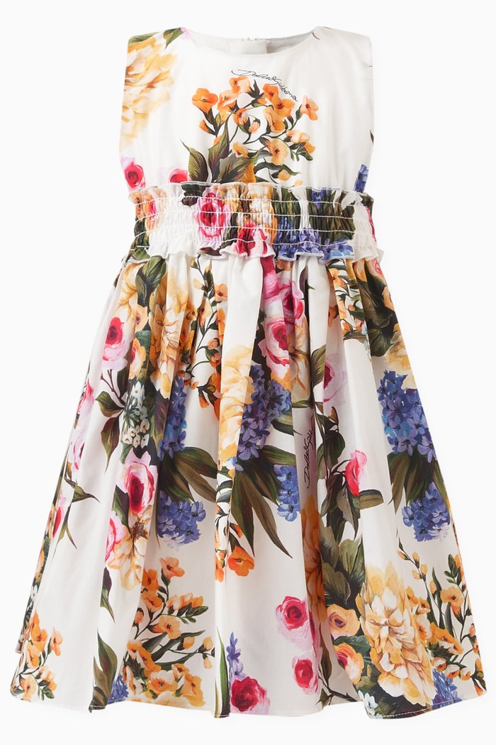 

Garden-print Maxi Dress in Cotton-poplin, Multicolour