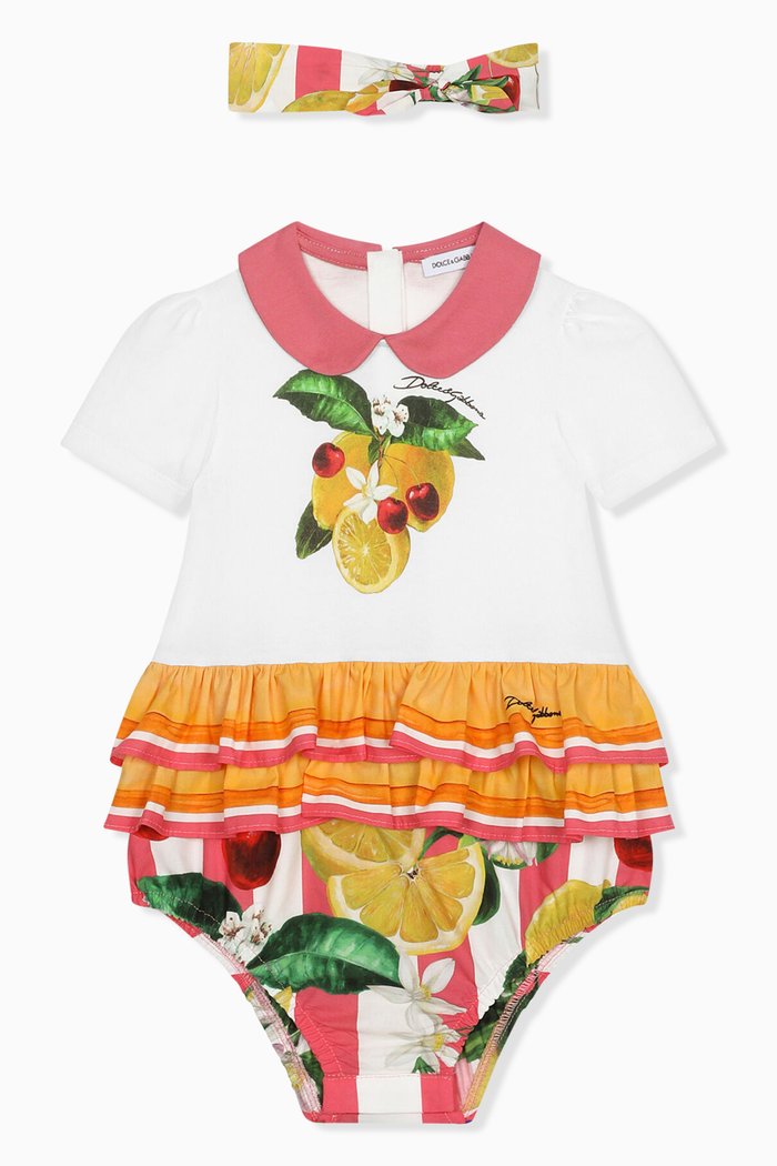 

Bodysuit & Hairband Gift Set in Cotton Jersey, Red